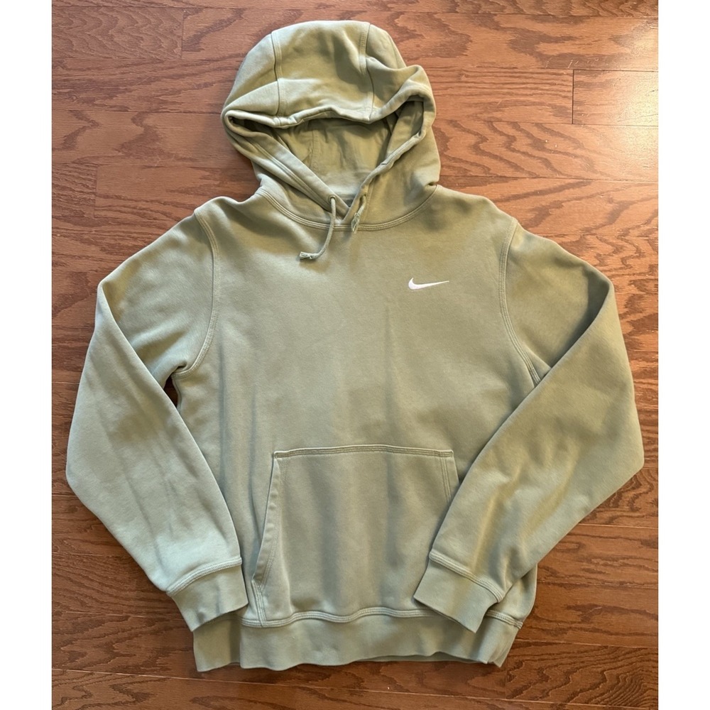 Nike Mens Green Fleece Pullover Hoodie Small Long Sleeve Hooded Pockets